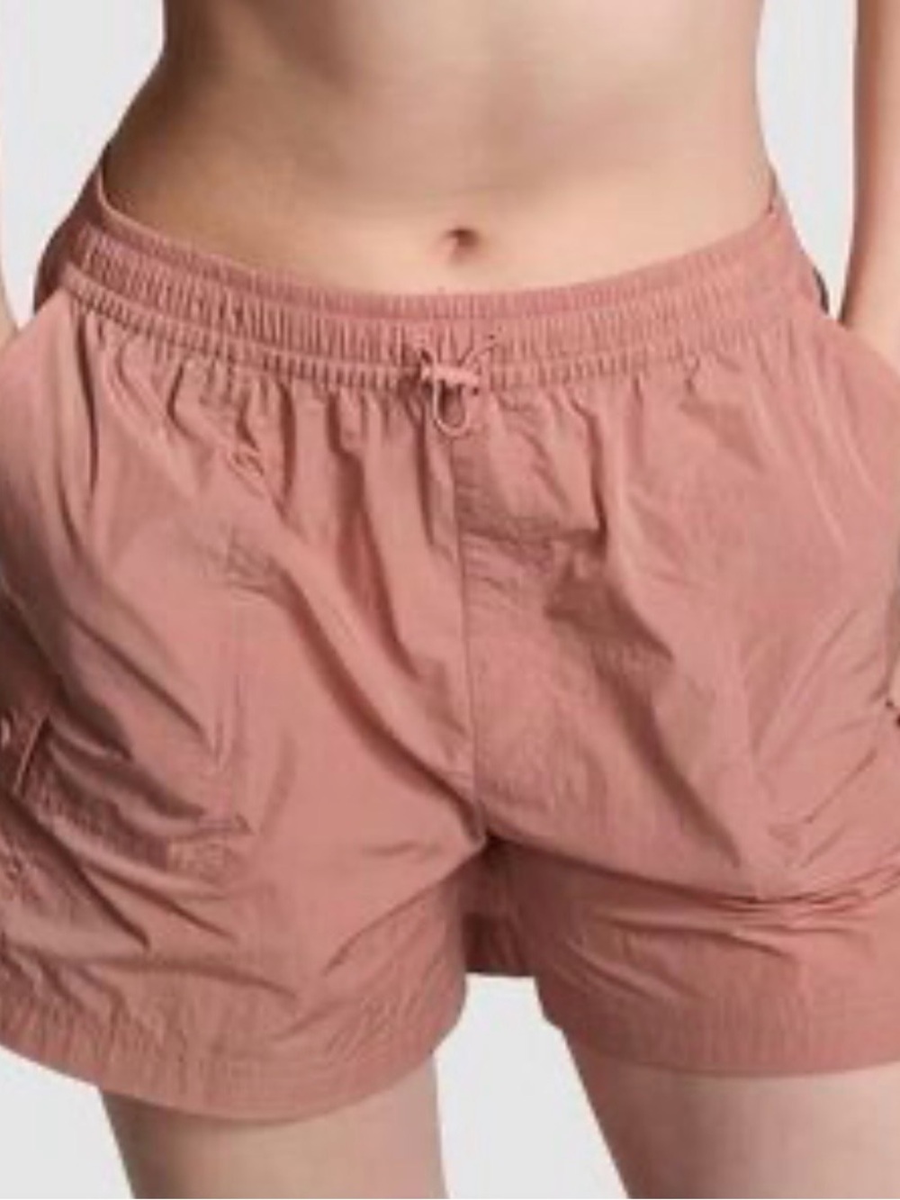 PINK Victoria's Secret Rose Cargo Drawstring Shorts